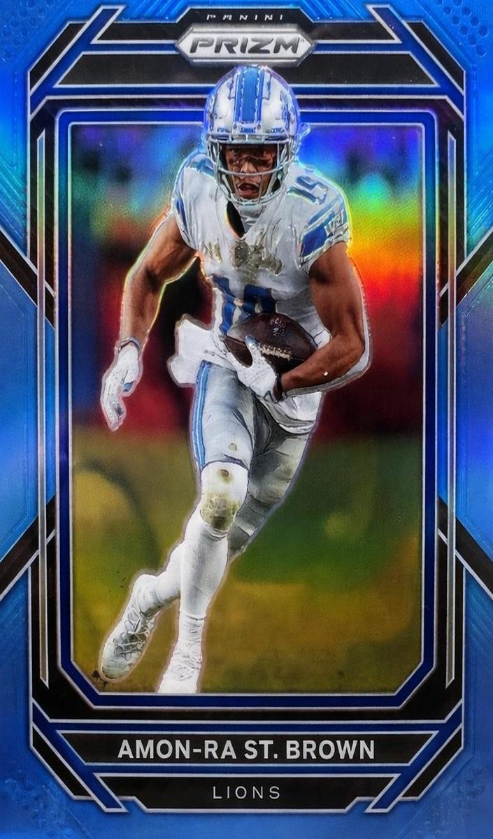 2022 Panini Prizm Football Light Blue Amon-Ra St. Brown #98 SGC 9.5