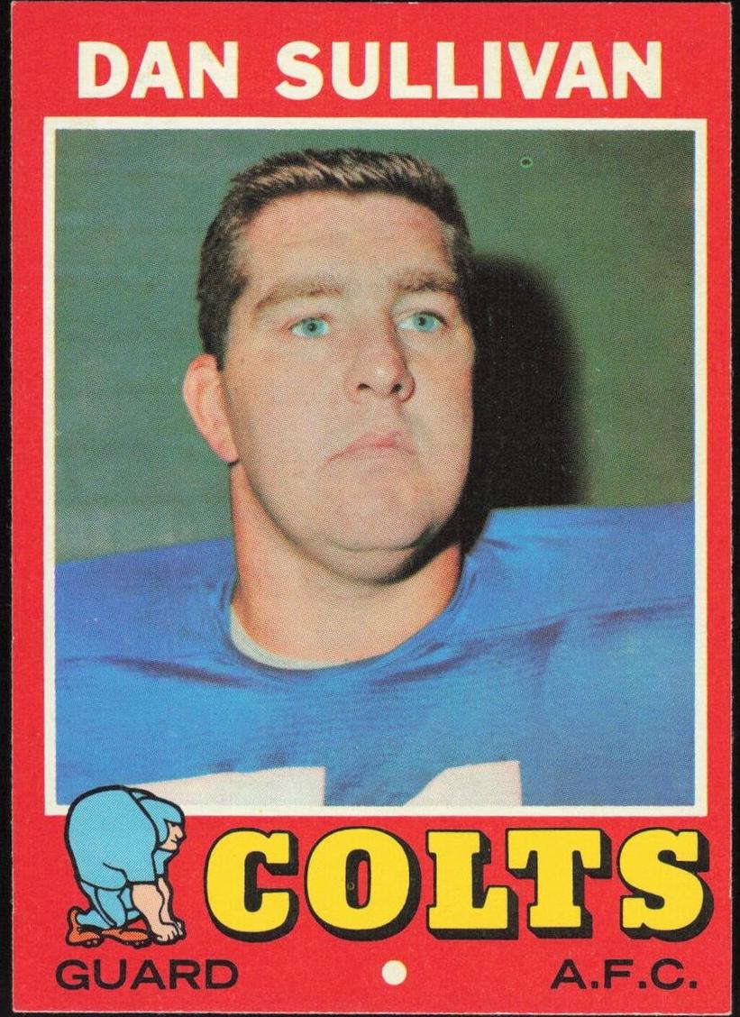 1971 Topps Football Dan Sullivan #108 PSA 8