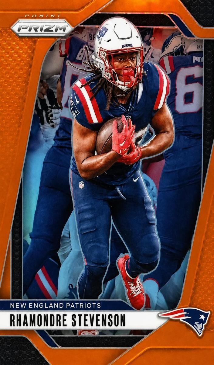 2024 Panini Prizm Football Orange Rhamondre Stevenson #195