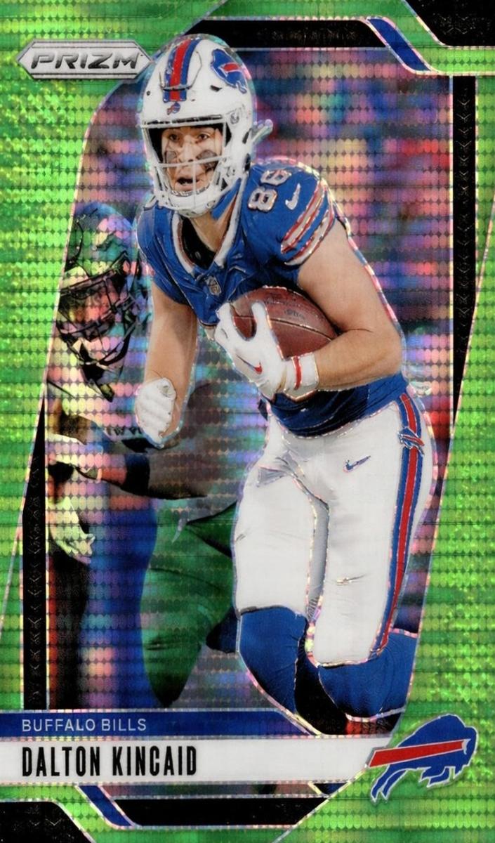 2024 Panini Prizm Football Neon Green Pulsar Dalton Kincaid #30