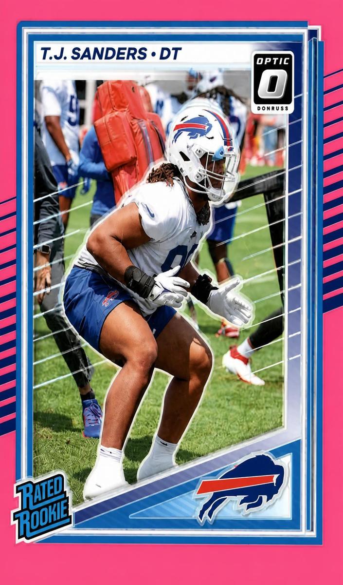 2025 Panini Donruss Football Pink T.J. Sanders #351 CGC AUTH
