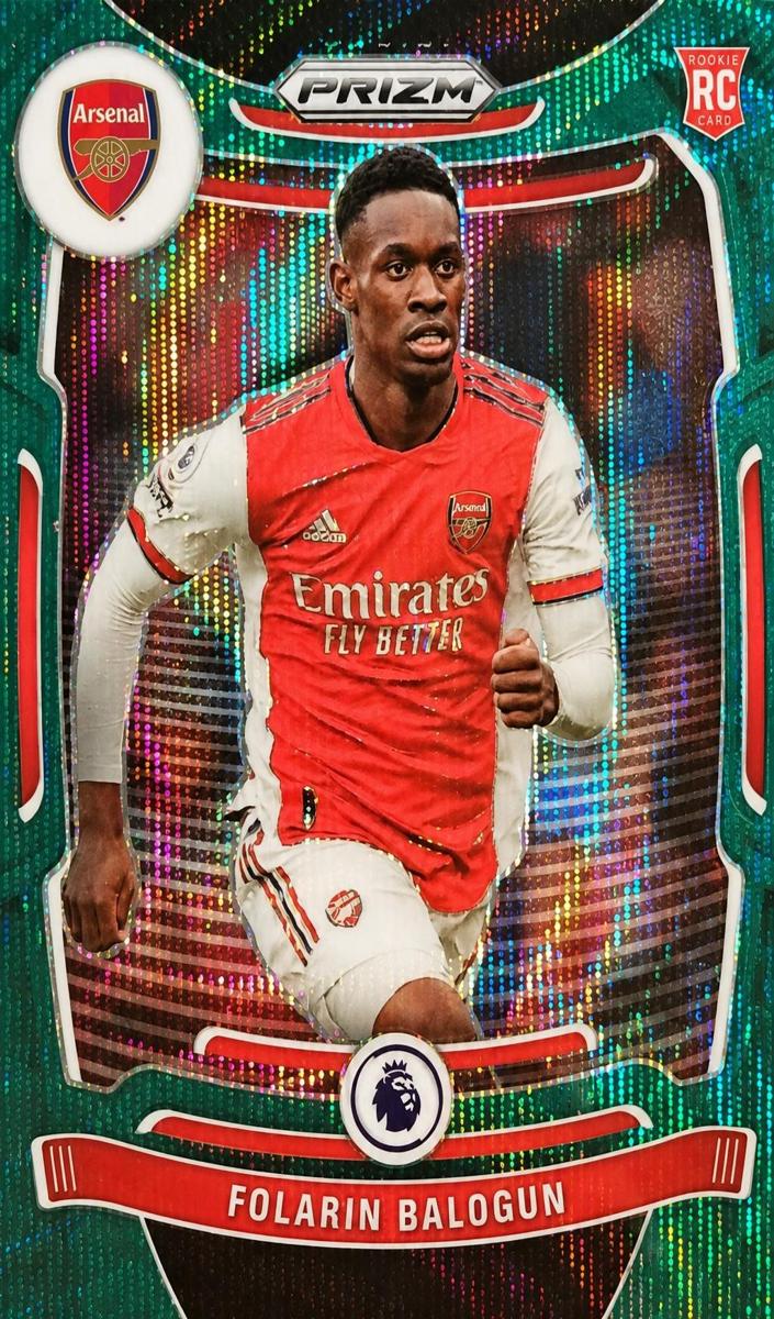 2021 Panini Prizm Premier League Soccer Green Wave Folarin Balogun #208