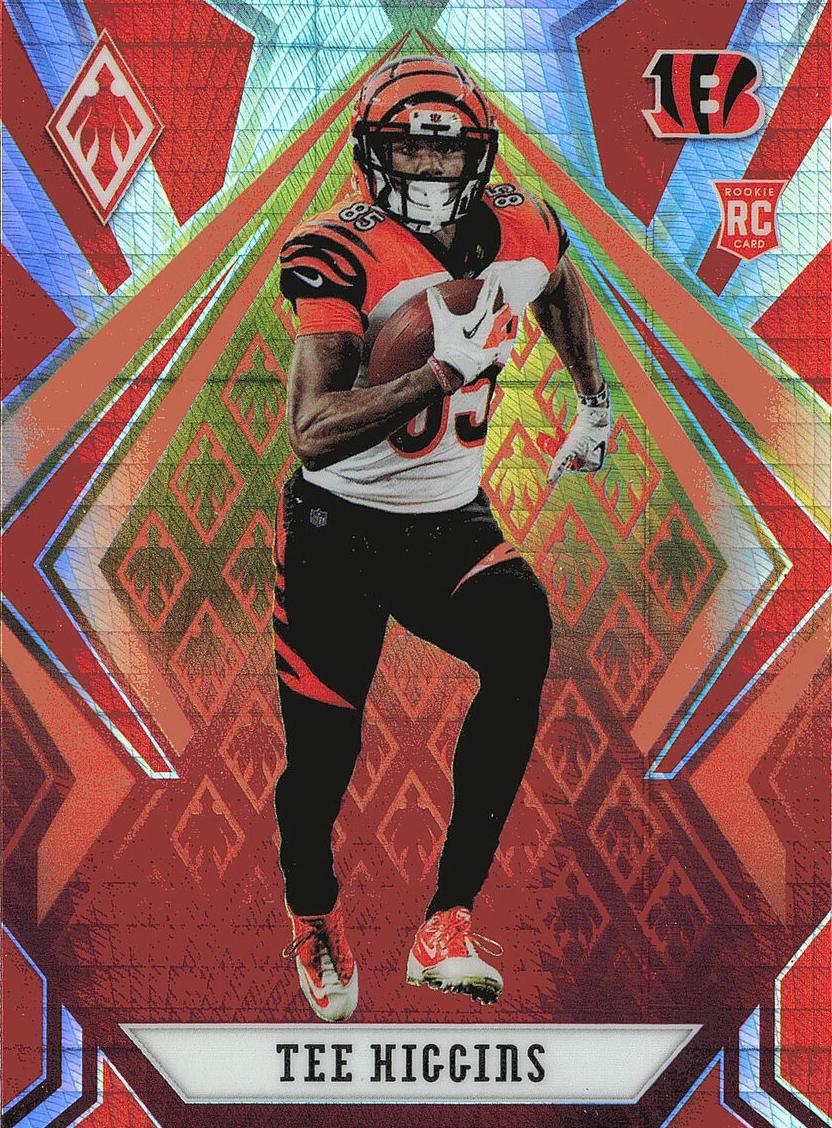 2020 Panini Phoenix Football Fire Burst Tee Higgins #110 PSA 10