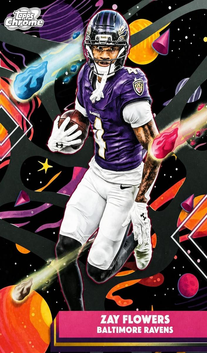 2025 Topps Cosmic Chrome Football Zay Flowers #9