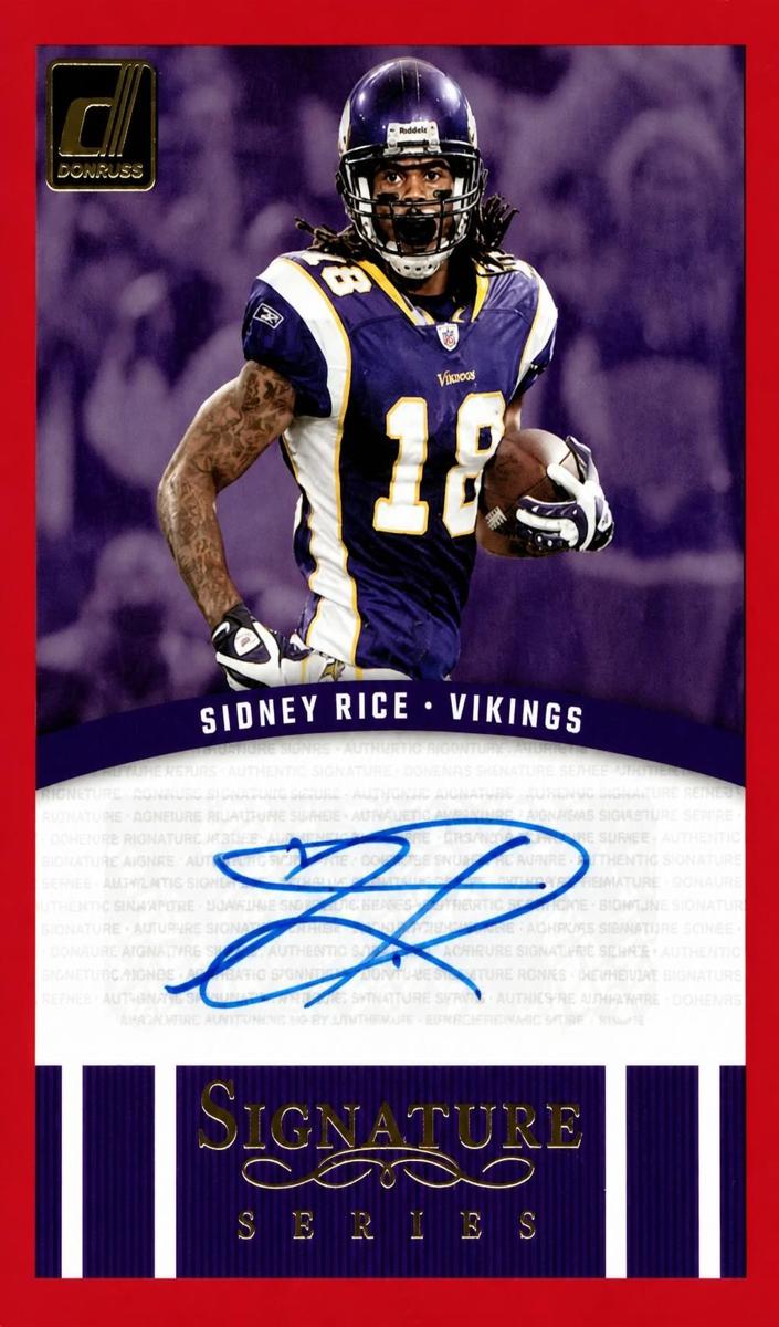 2024 Panini Donruss Football Red Sidney Rice #SSE-SRI