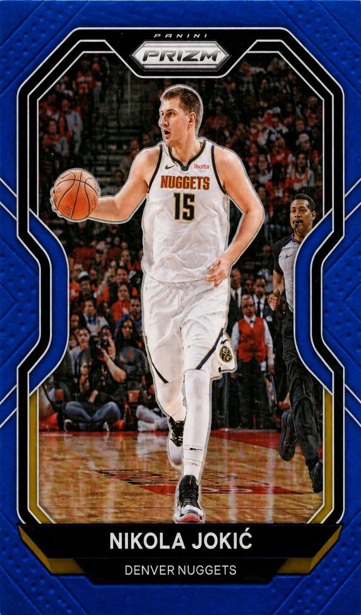 2020 Panini Prizm Basketball Prizms Blue Nikola Jokic #114 PSA 9