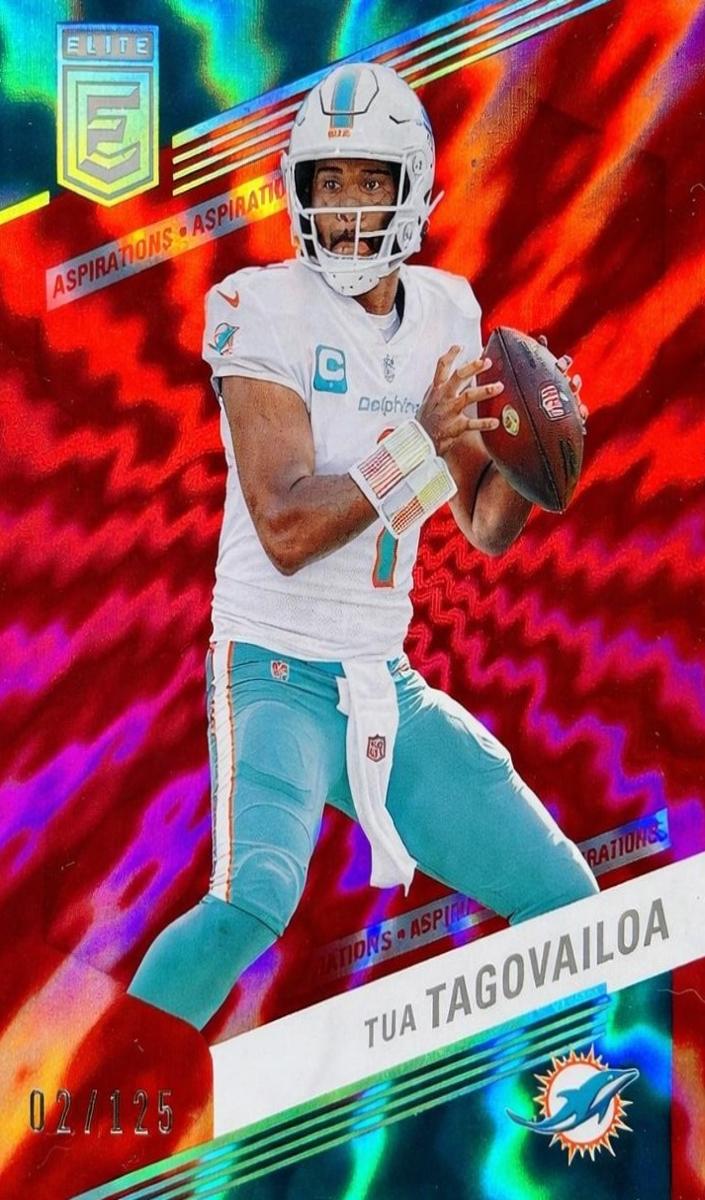 2023 Donruss Elite Football Aspirations Shimmer Tua Tagovailoa #98