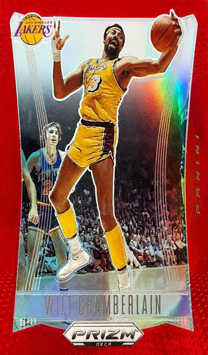 2023 Panini Prizm Deca Basketball Red Wilt Chamberlain #151