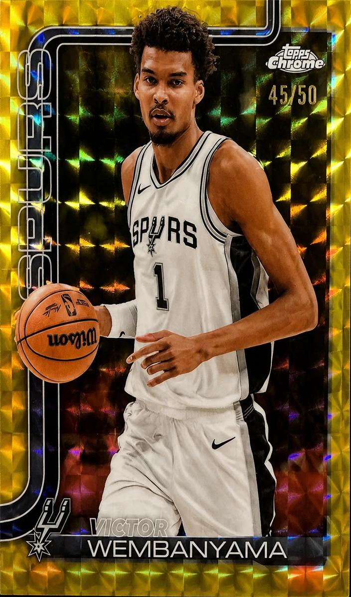2025 Topps Chrome Basketball Geometric Gold Refractor Victor Wembanyama #221