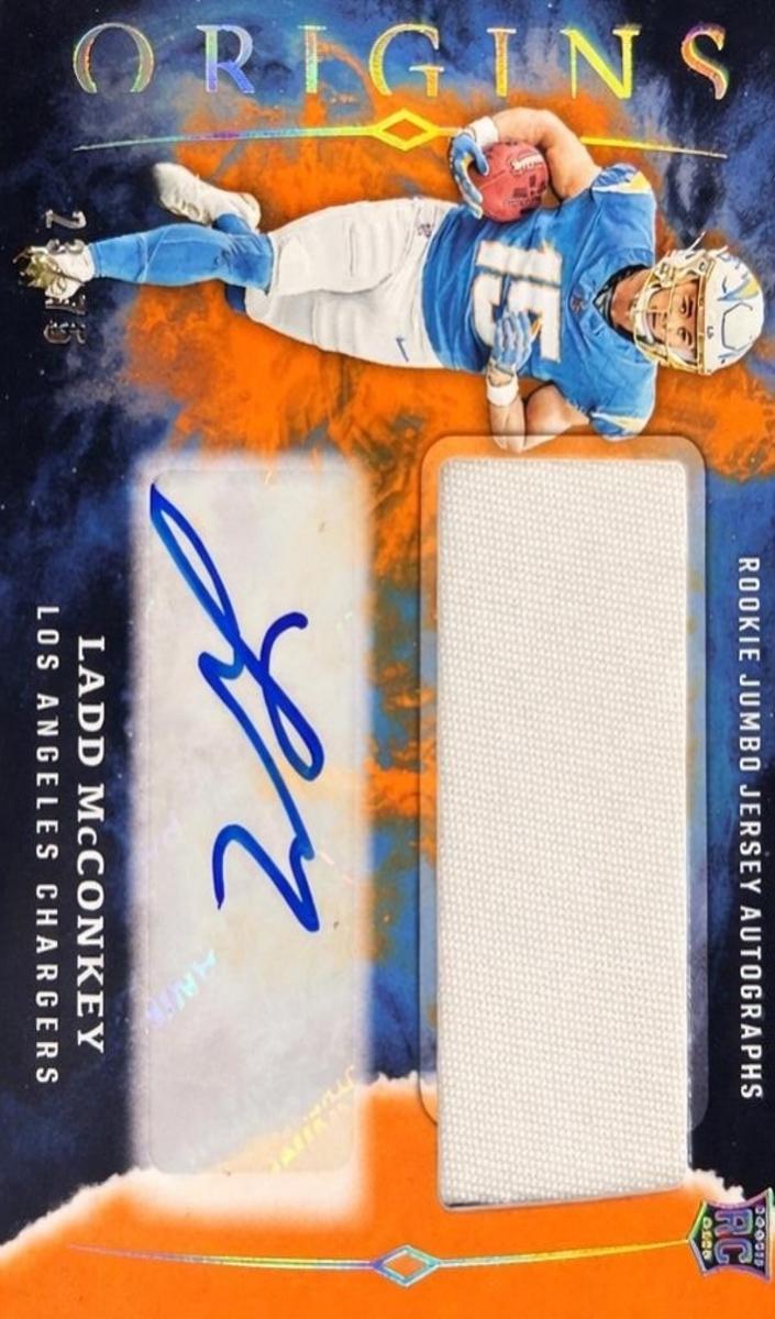 2024 Panini Origins Football Orange Ladd McConkey #RJA-LMC