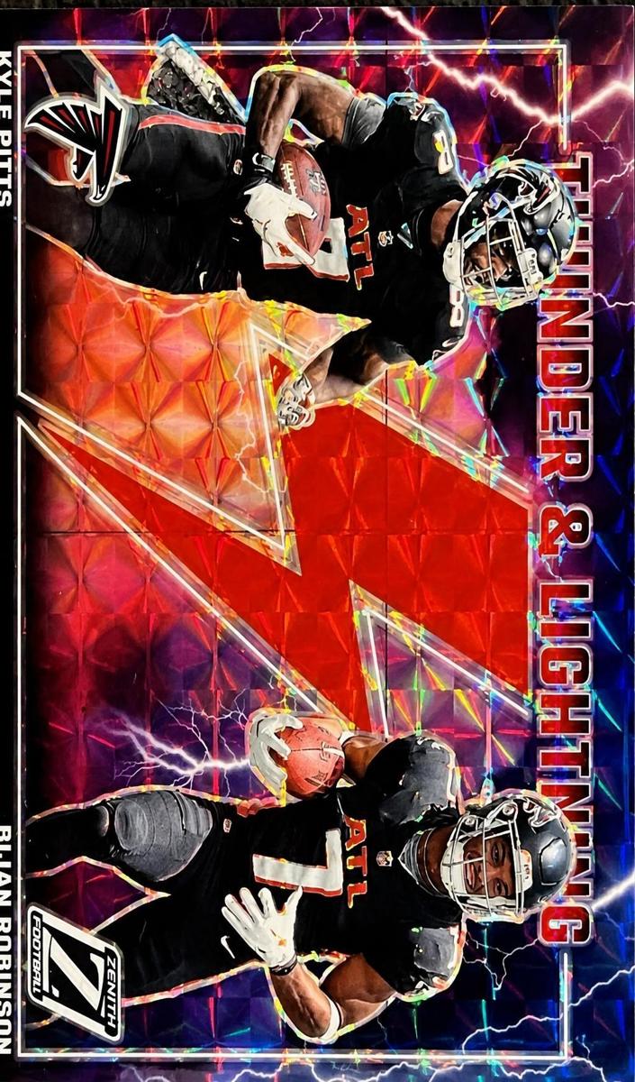 2023 Panini Zenith Football Red Bijan Robinson / Kyle Pitts #1