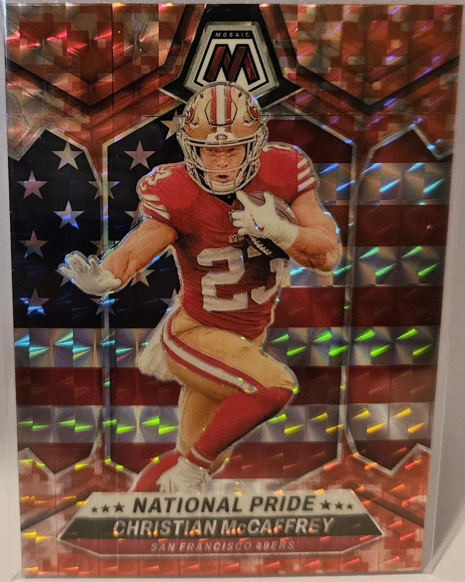 2024 Panini Mosaic Football Red Christian McCaffrey #256