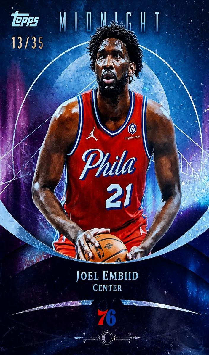 2025 Topps Midnight Basketball Winter Solstice Joel Embiid #7