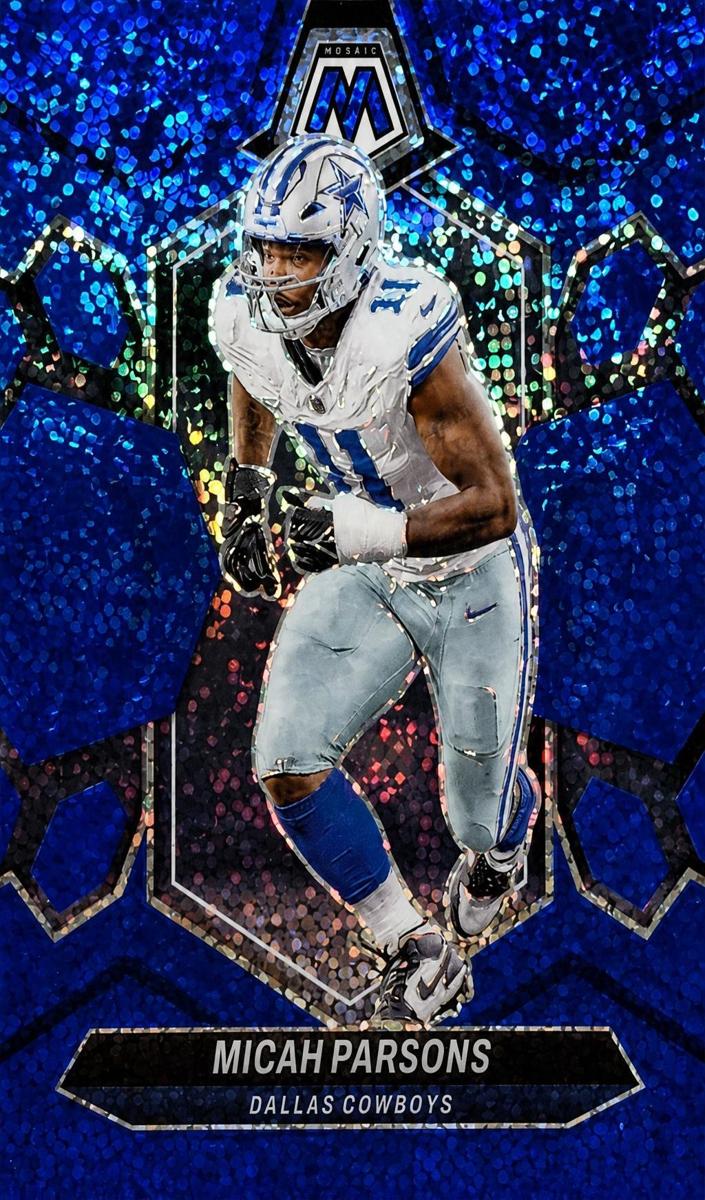 2024 Panini Mosaic Football Blue Sparkle Micah Parsons #62 PSA 8