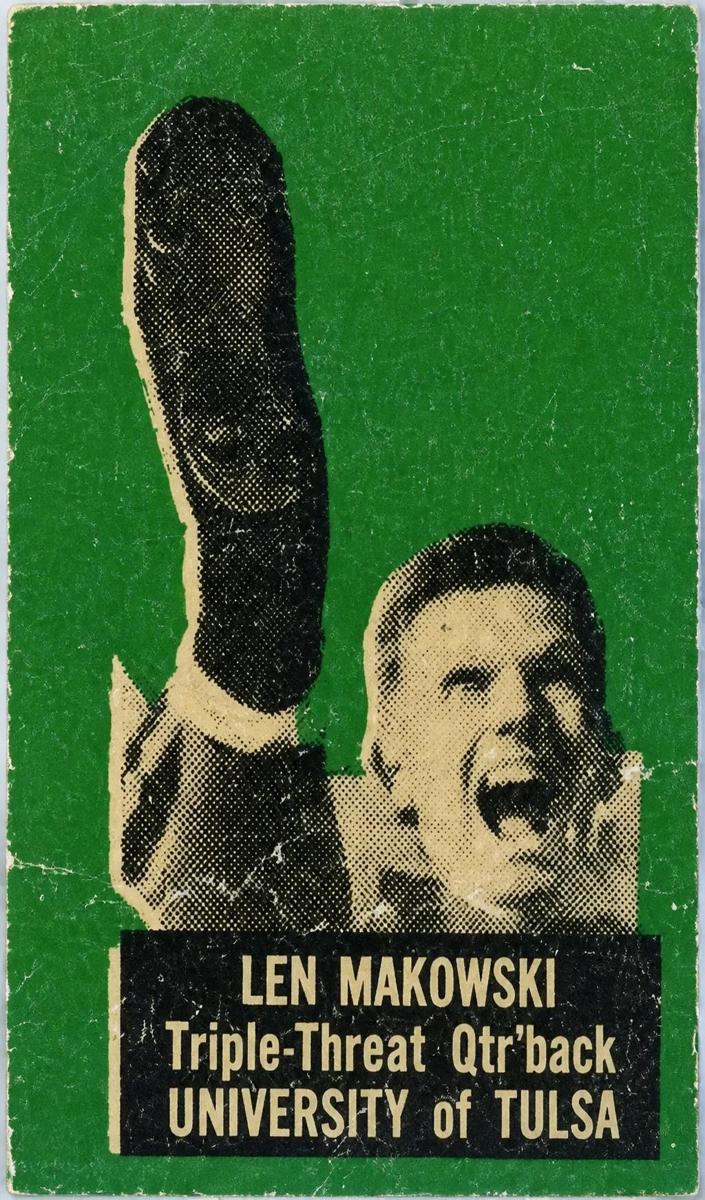 1950 Topps Felt Backs Football Len Makowski #50 PSA 4