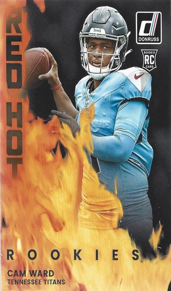 2025 Panini Donruss Football Red Hot Rookies Cam Ward #RHR-CMW