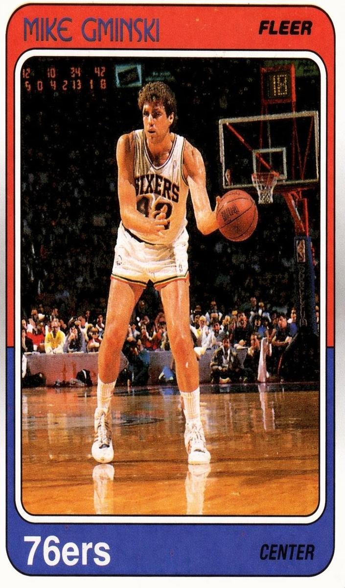 1988 Fleer Basketball Mike Gminski #87