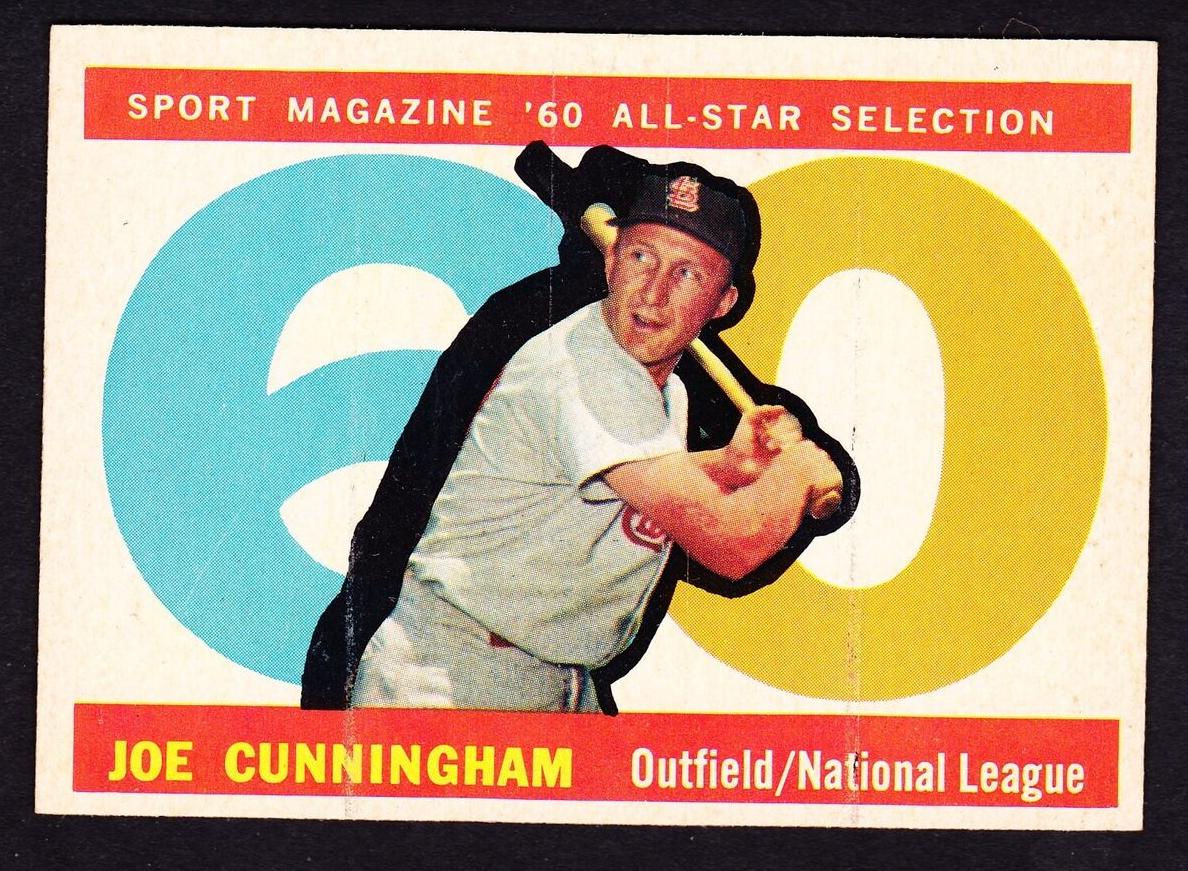 1960 Topps Baseball All-Star Joe Cunningham #562 PSA 8