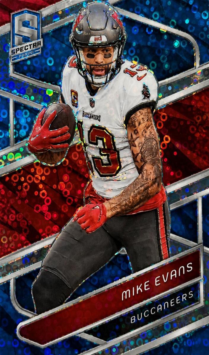 2024 Panini Spectra Football Neon Blue Die Cut Mike Evans #95