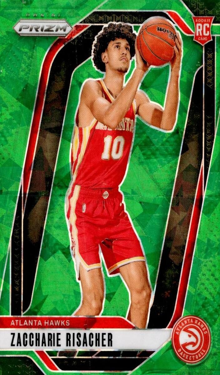 2024 Panini Prizm Basketball Green Ice Zaccharie Risacher #265 PSA 9