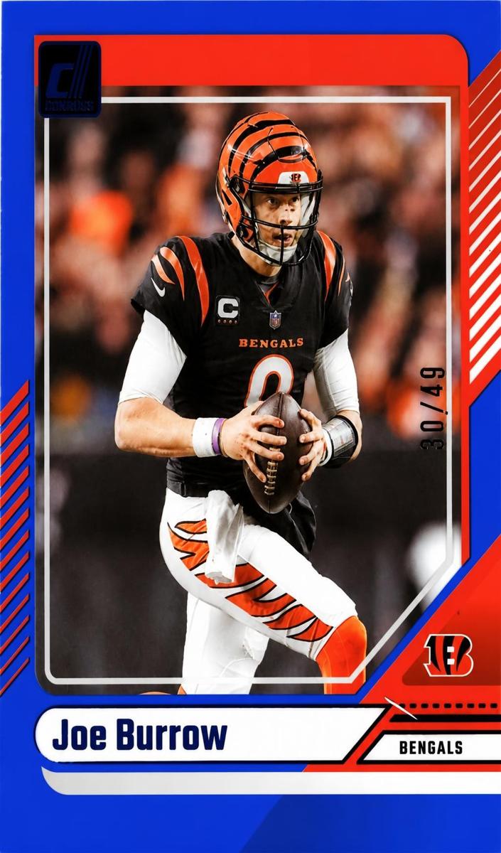 2024 Panini Clearly Donruss Football Blue Joe Burrow #12