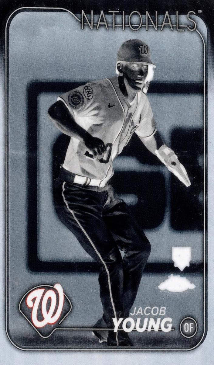 2024 Topps Chrome Baseball Negative Jacob Young #264 PSA 9