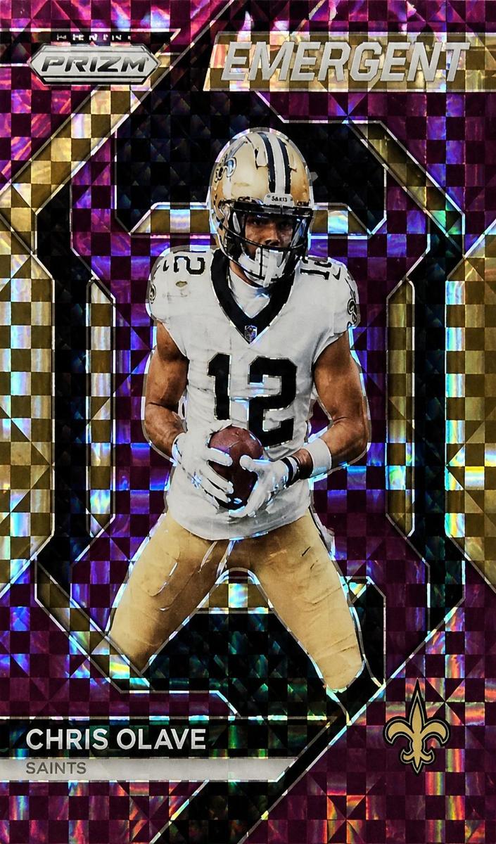 2023 Panini Prizm Football Purple Power Chris Olave #H-6 PSA 9