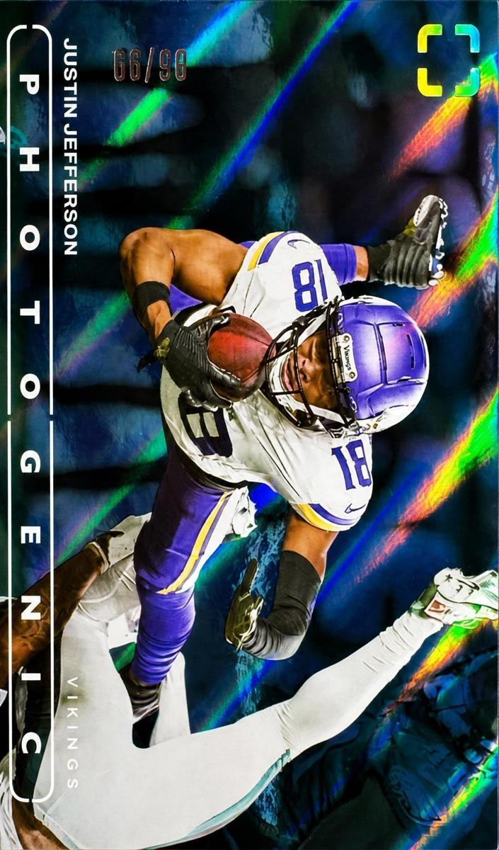 2024 Panini PhotoGenic Football Blue Justin Jefferson #24 PSA 10