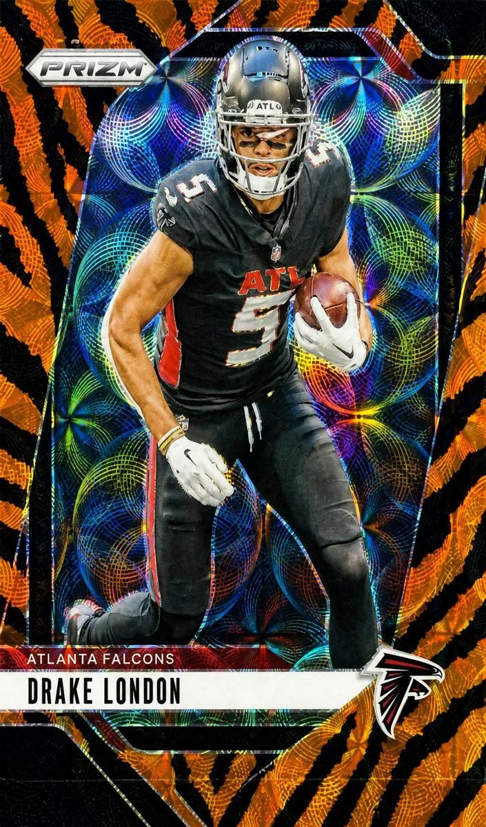 2024 Panini Prizm Football Choice Tiger Stripe Drake London #12 PSA 7.5