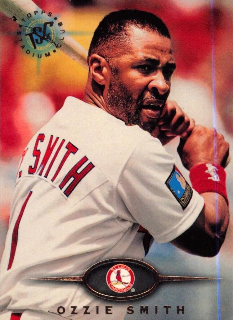 1995 Topps Stadium Club Baseball Ozzie Smith #65 PSA 8