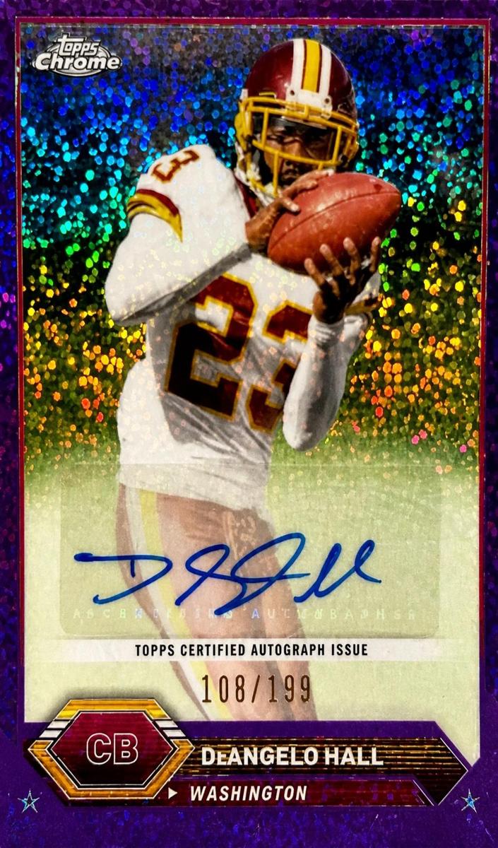 2023 Topps Composite Football Purple Speckle Refractor DeAngelo Hall #TCA-DH