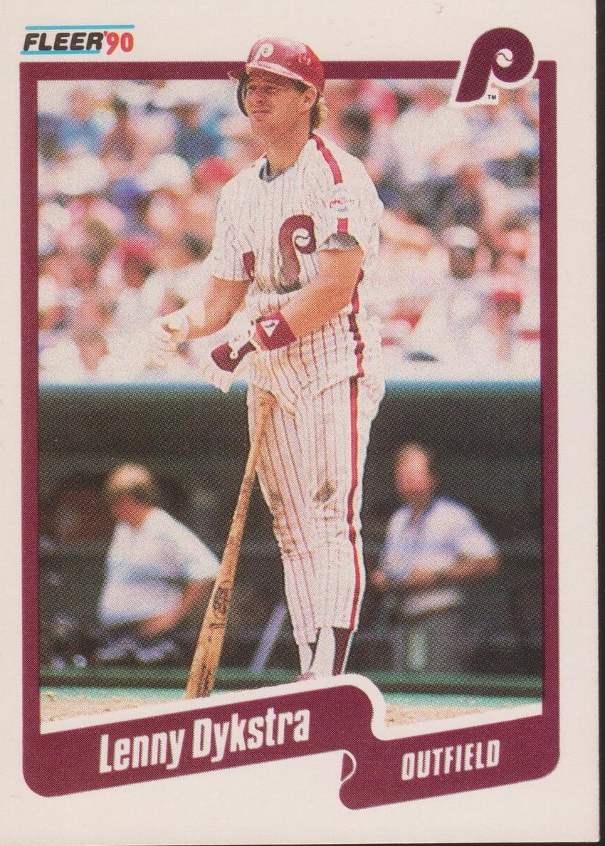 1990 Fleer Baseball Lenny Dykstra #556