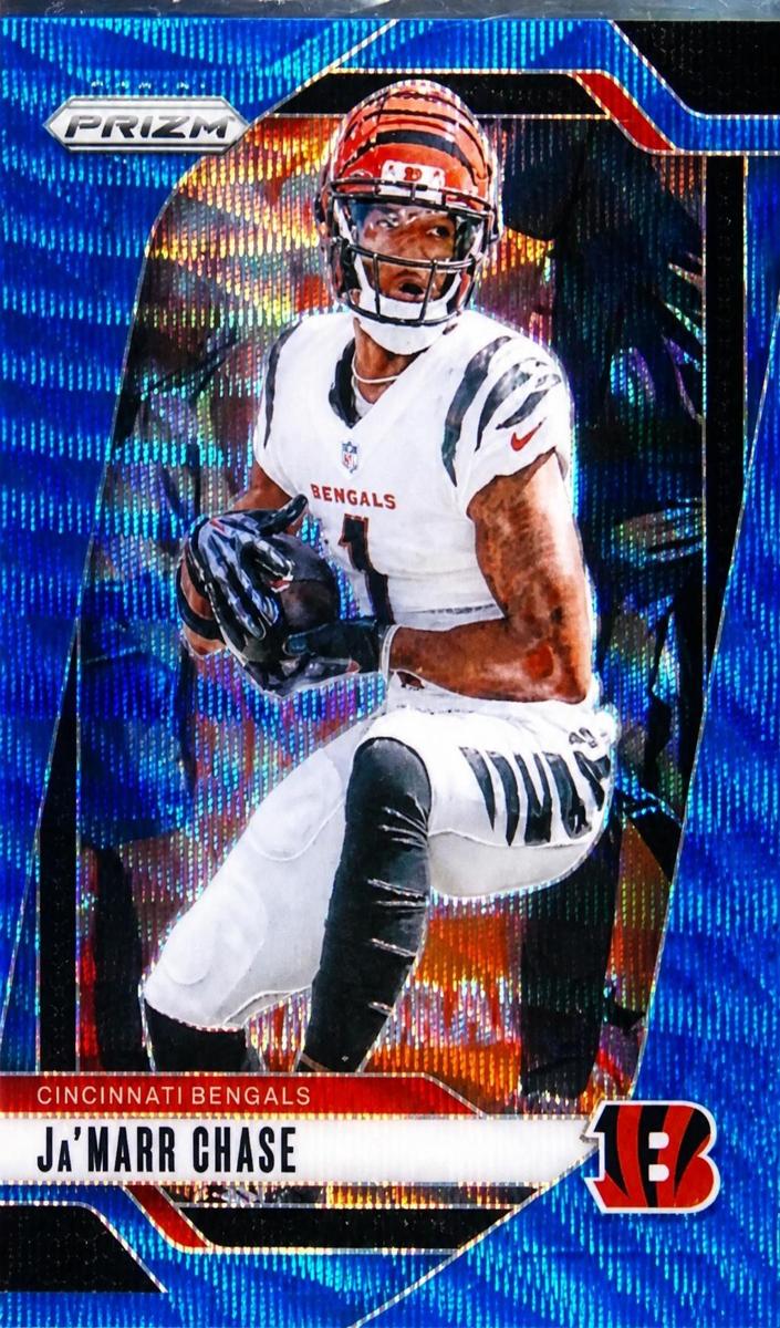 2024 Panini Prizm Football Blue Wave Ja'Marr Chase #57