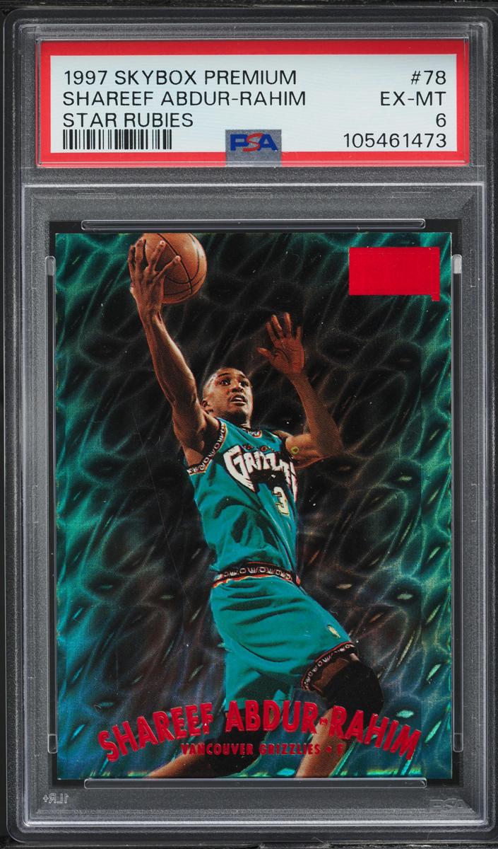 1997 Skybox Premium Basketball Star Rubies Shareef Abdur-Rahim #78 PSA 5.5