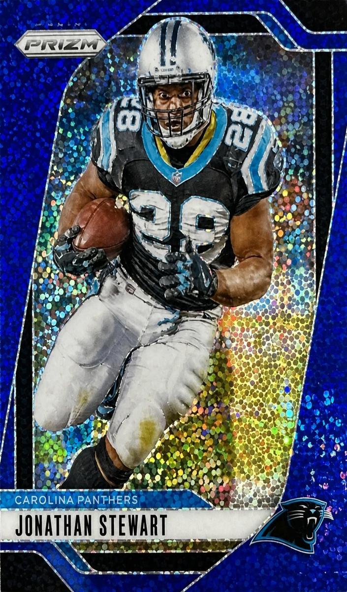 2024 Panini Prizm Football Blue Sparkle Jonathan Stewart #45