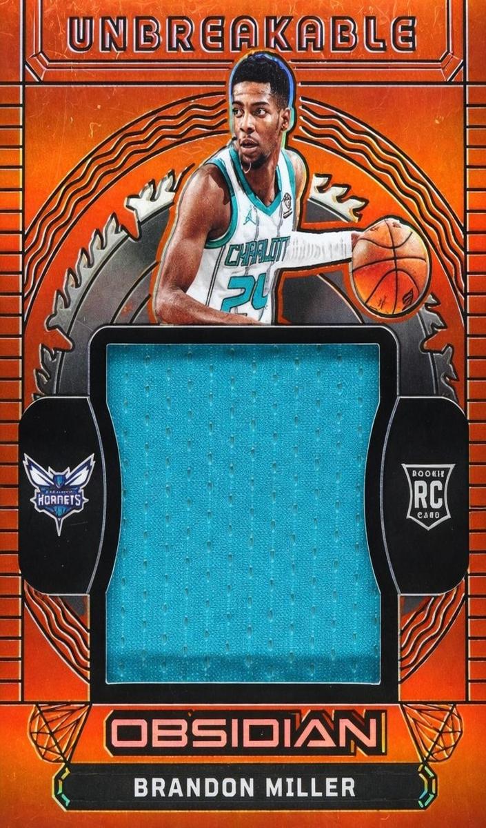 2023 Panini Obsidian Basketball Orange Flood Brandon Miller #UM-BMI PSA 9