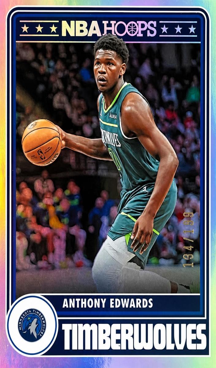 2023 Panini Hoops Basketball Silver Anthony Edwards #286