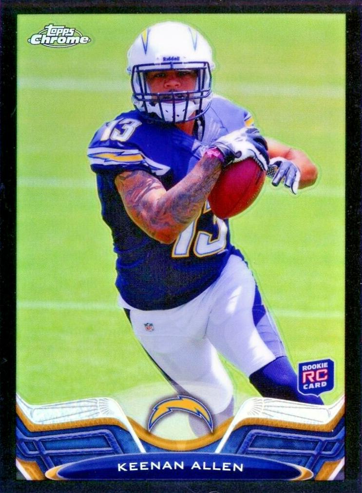 2013 Topps Chrome Football Black Refractor Keenan Allen #14 PSA 8.5
