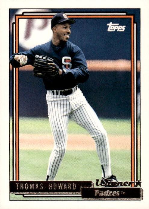 1992 Topps Baseball Gold Winner Thomas Howard #539