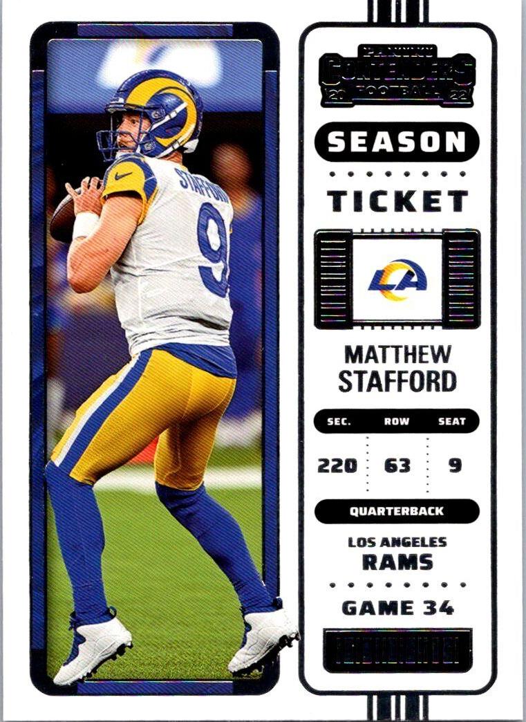 2022 Panini Contenders Football Matthew Stafford #47