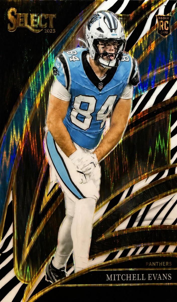 2025 Panini Select Football Zebra Shock Mitchell Evans #244