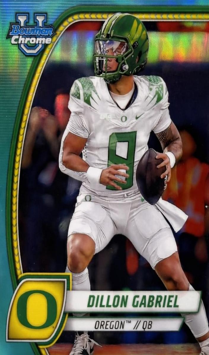 2024 Bowman Chrome University Football Aqua Refractor Dillon Gabriel #3