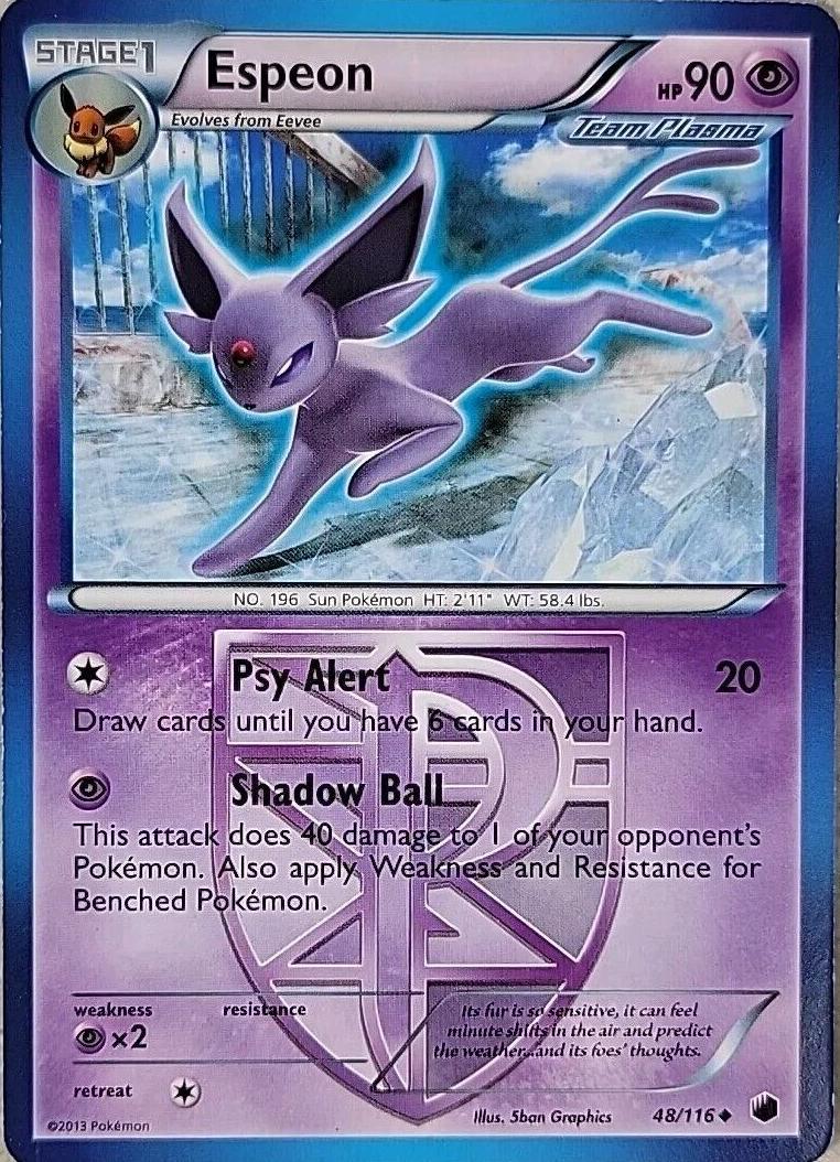 2013 Pokemon Black & White Plasma Freeze Espeon #48 CGC 8.5