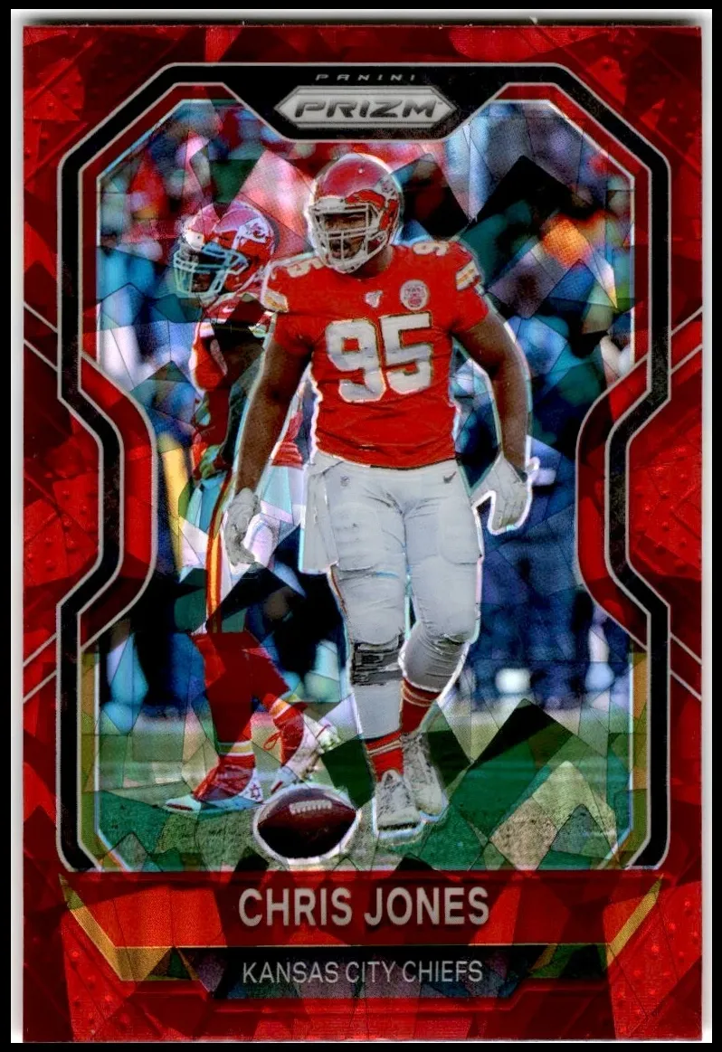 2020 Panini Prizm Football Red Ice Prizm Chris Jones #125 PSA 9