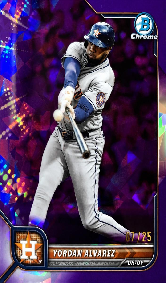 2022 Bowman Chrome Sapphire Baseball Purple Yordan Alvarez #36