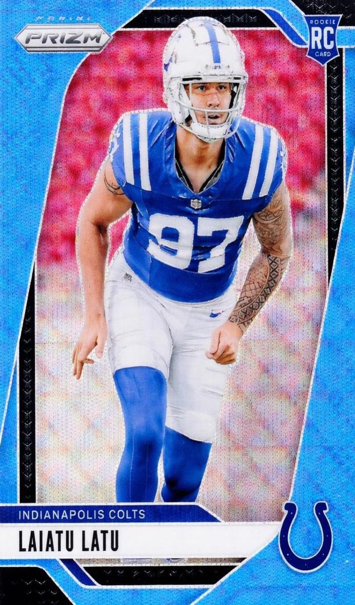 2024 Panini Prizm Football Blue Wave Laiatu Latu #366