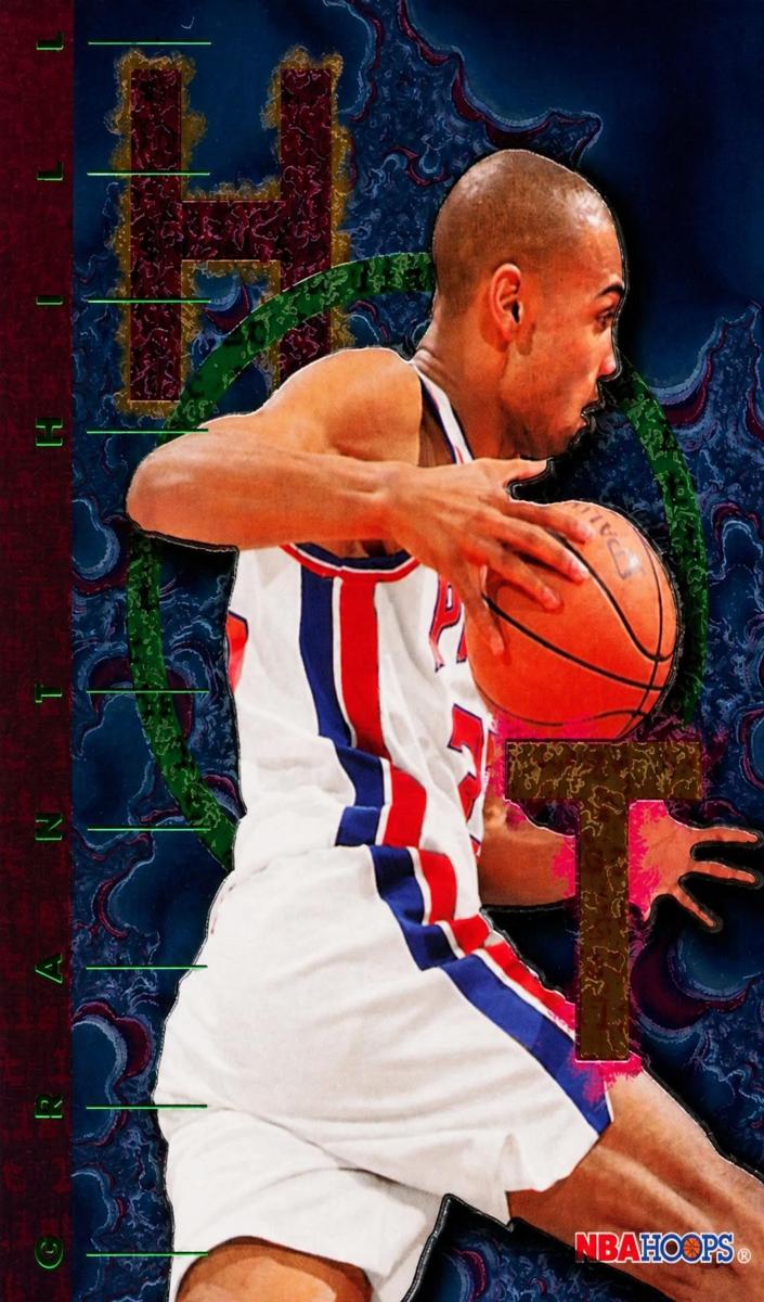 1995 Hoops Basketball Grant Hill #4 PSA 6