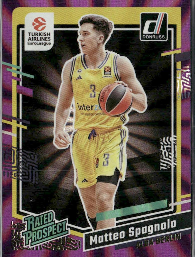 2023 Donruss Turkish Airlines EuroLeague Basketball Purple Laser Matteo Spagnolo #156