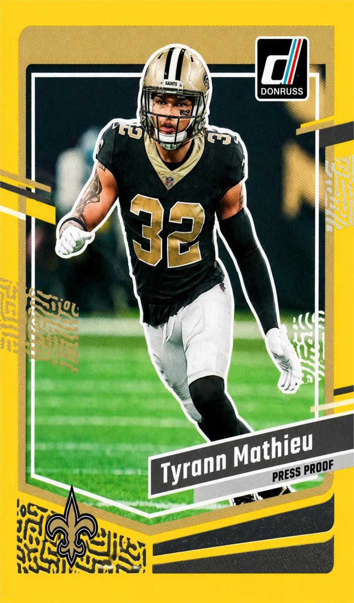 2023 Panini Donruss Football Press Proof Yellow Tyrann Mathieu #218