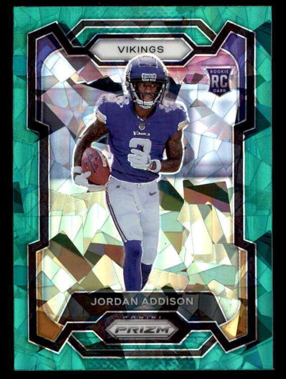 2023 Panini Prizm Football Green Ice Jordan Addison #368